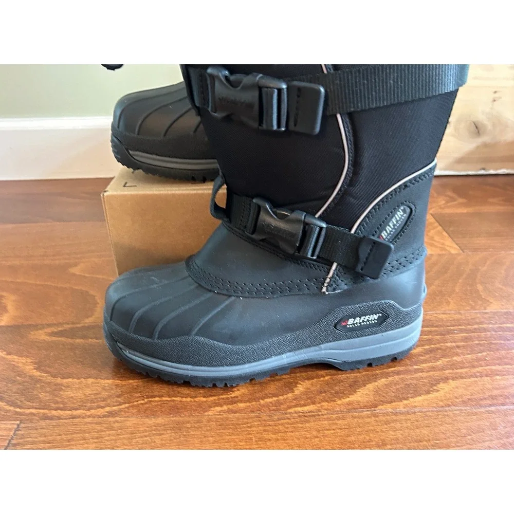 Baffin Polar Proven Black Winter Snow Boots Mens Size 7 Buckle Insulated NEW